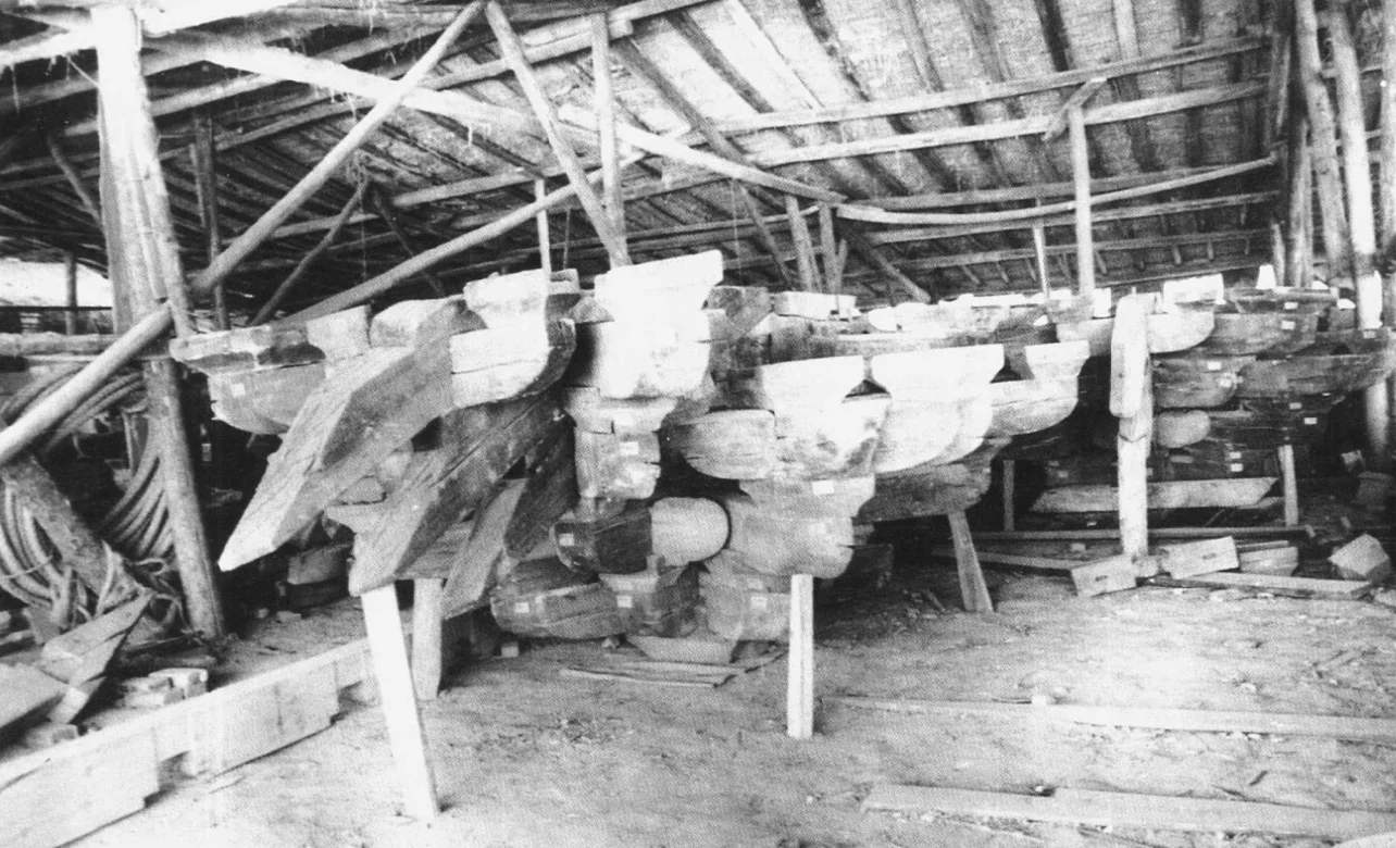 山西崇福寺弥陀殿金代木构落架大修老照片