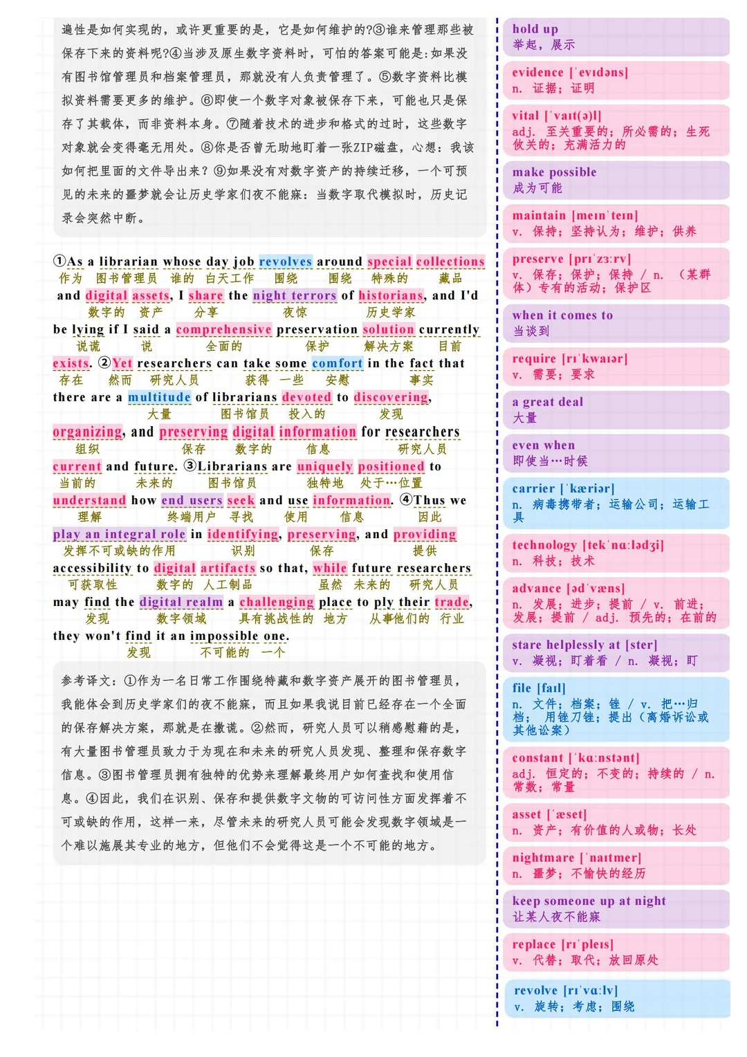 2025考研英语一真题逐词翻译📖text4