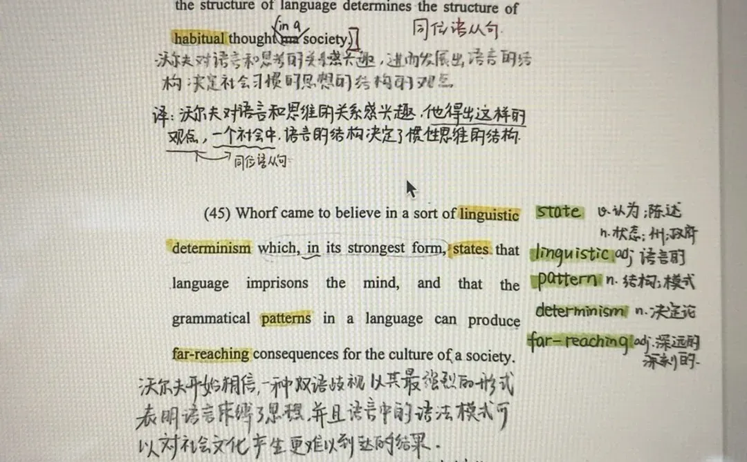 考研英语一翻译真题手写笔记电子版