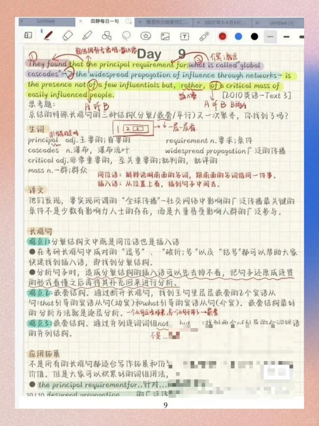 考研英语语法笔记真题思路解析400页