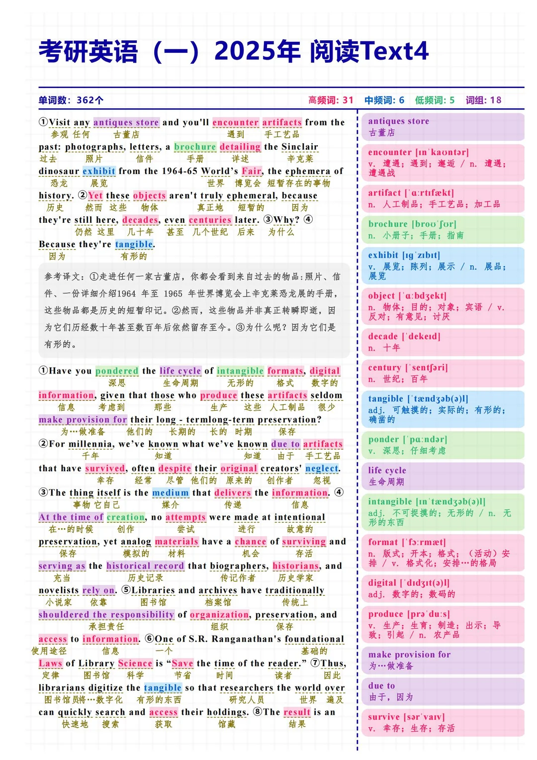 2025考研英语一真题逐词翻译📖text4