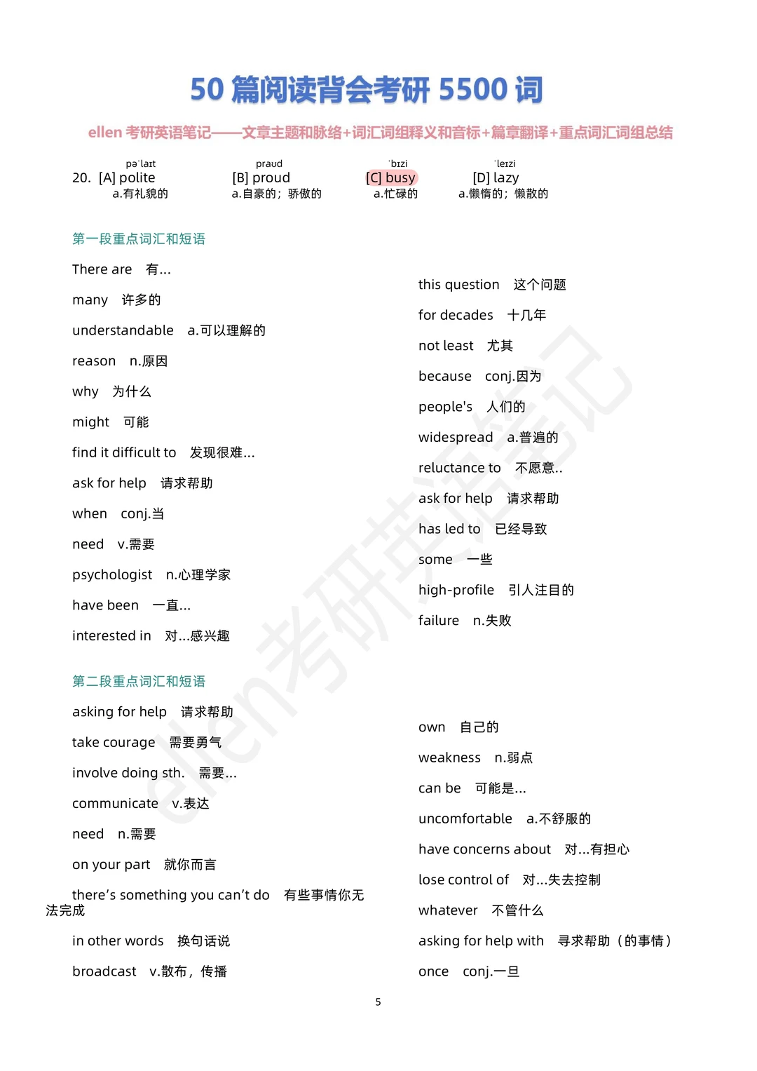 全网独一份！25 考研英语真题阅读宝藏笔记