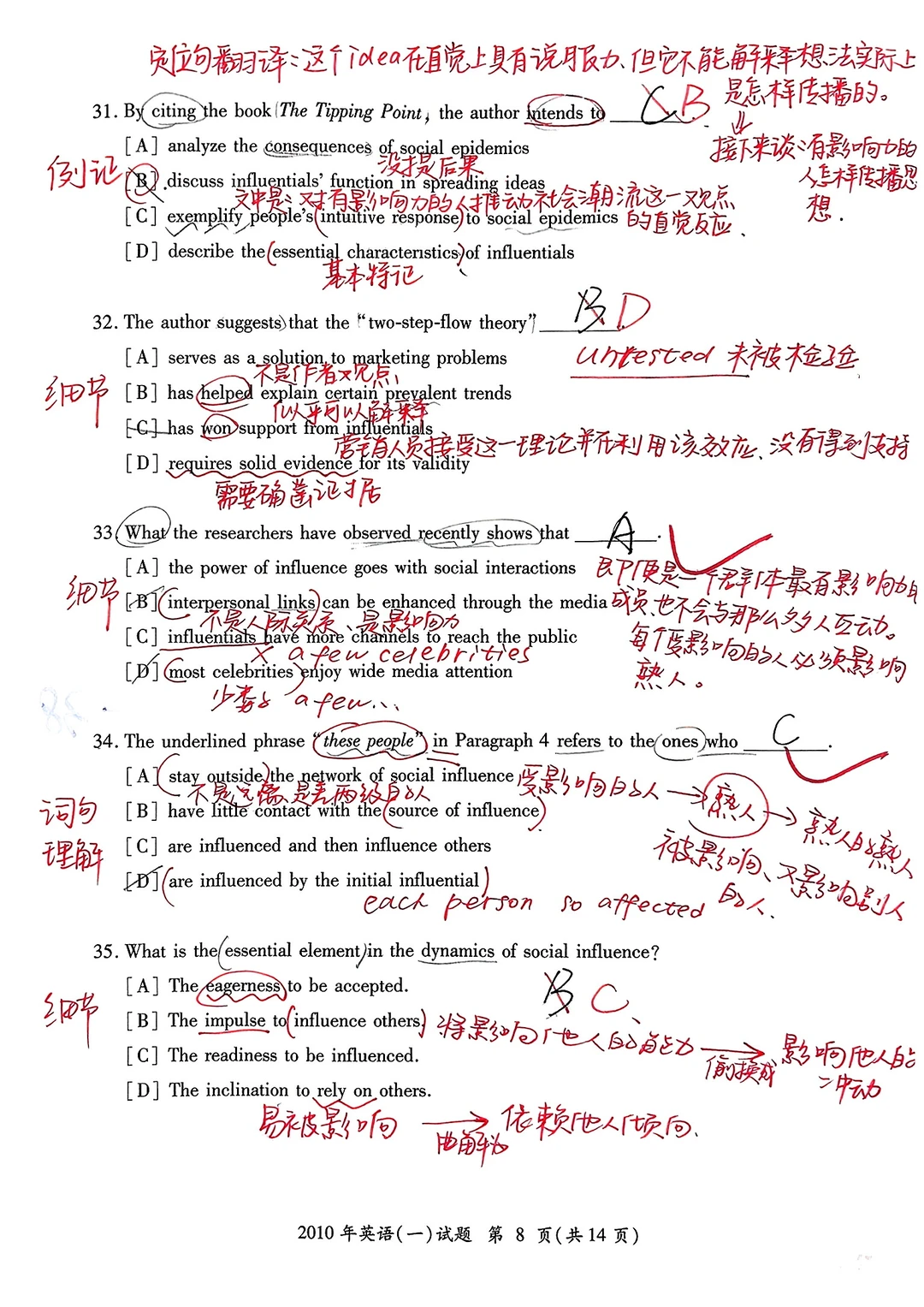 10年英语一｜超详细真题精读复盘