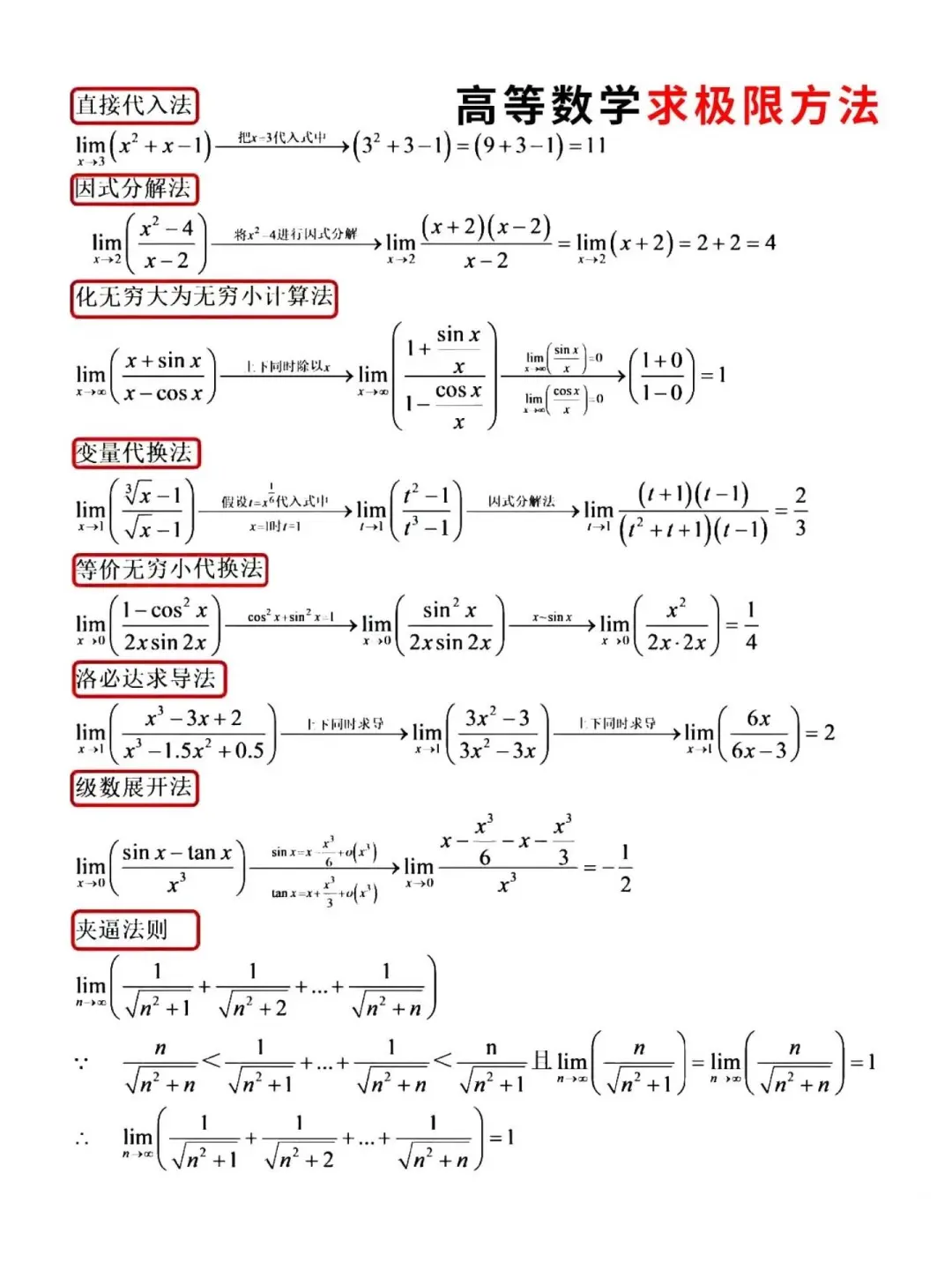 高数公式大总结
