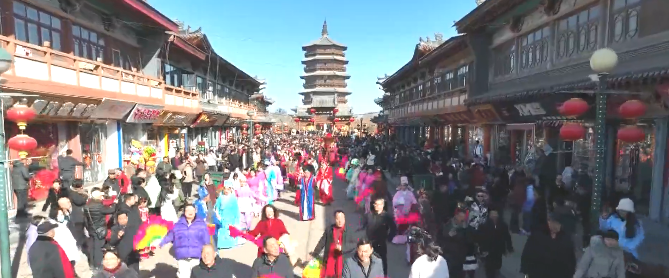 走进地市 | 应县木塔景区:节日欢庆氛围浓