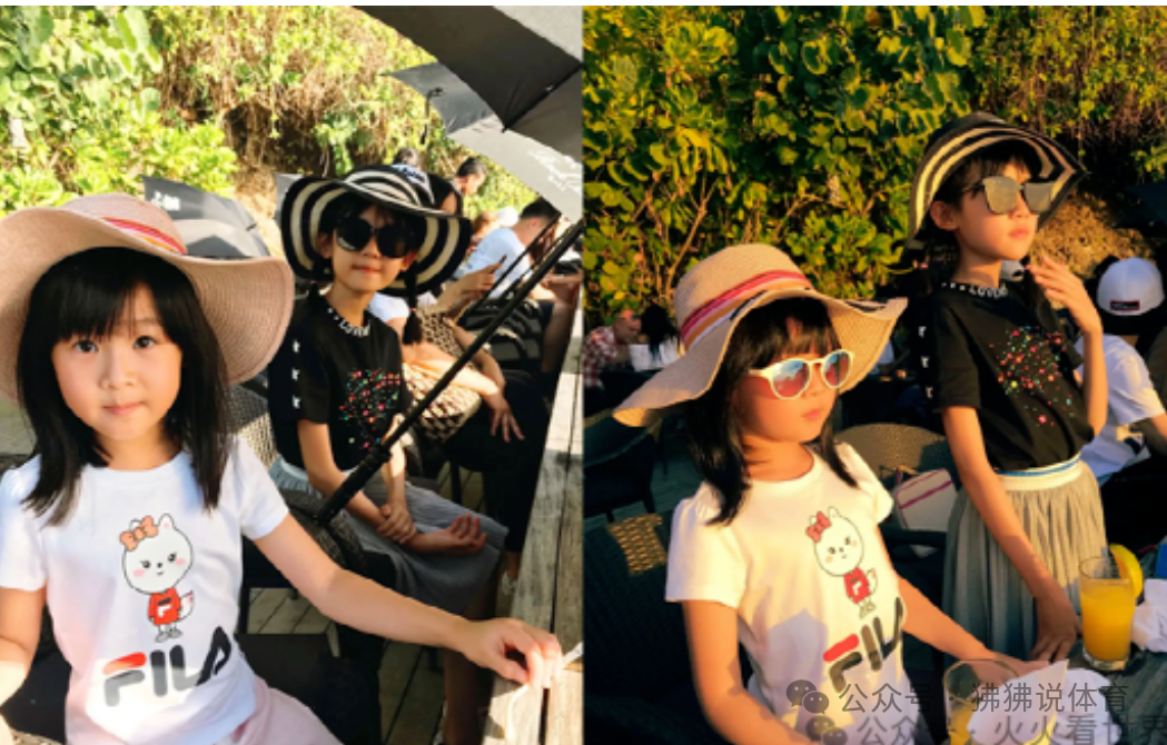 陆毅一家四口马尔代夫度假,妻子浓妆红唇变老气,一对女儿超像爸
