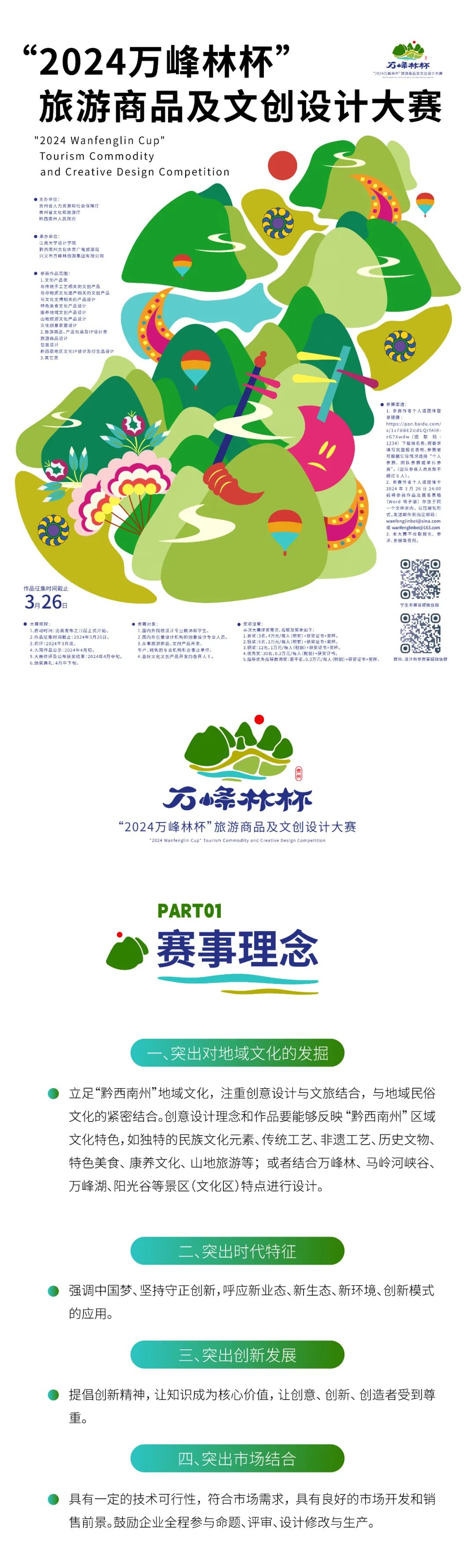 2024“万峰林杯”旅游商品及文创产品设计大赛正在征集中!2024.03.26