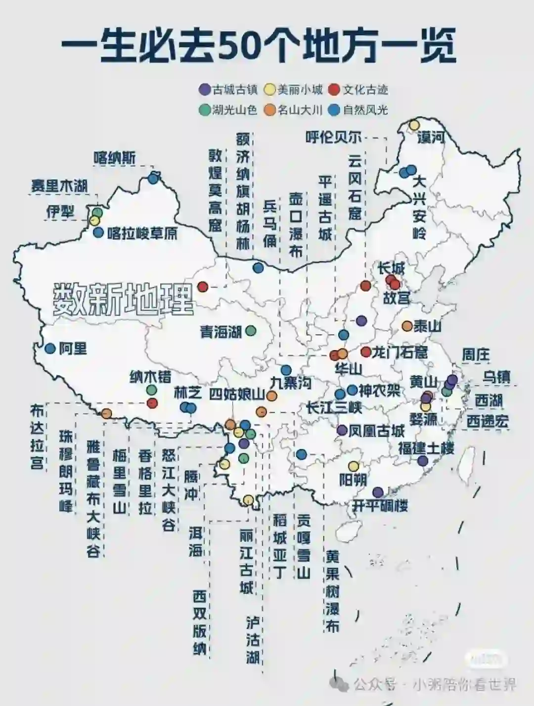 国家地理评选🔥中国一生必去的50个地方