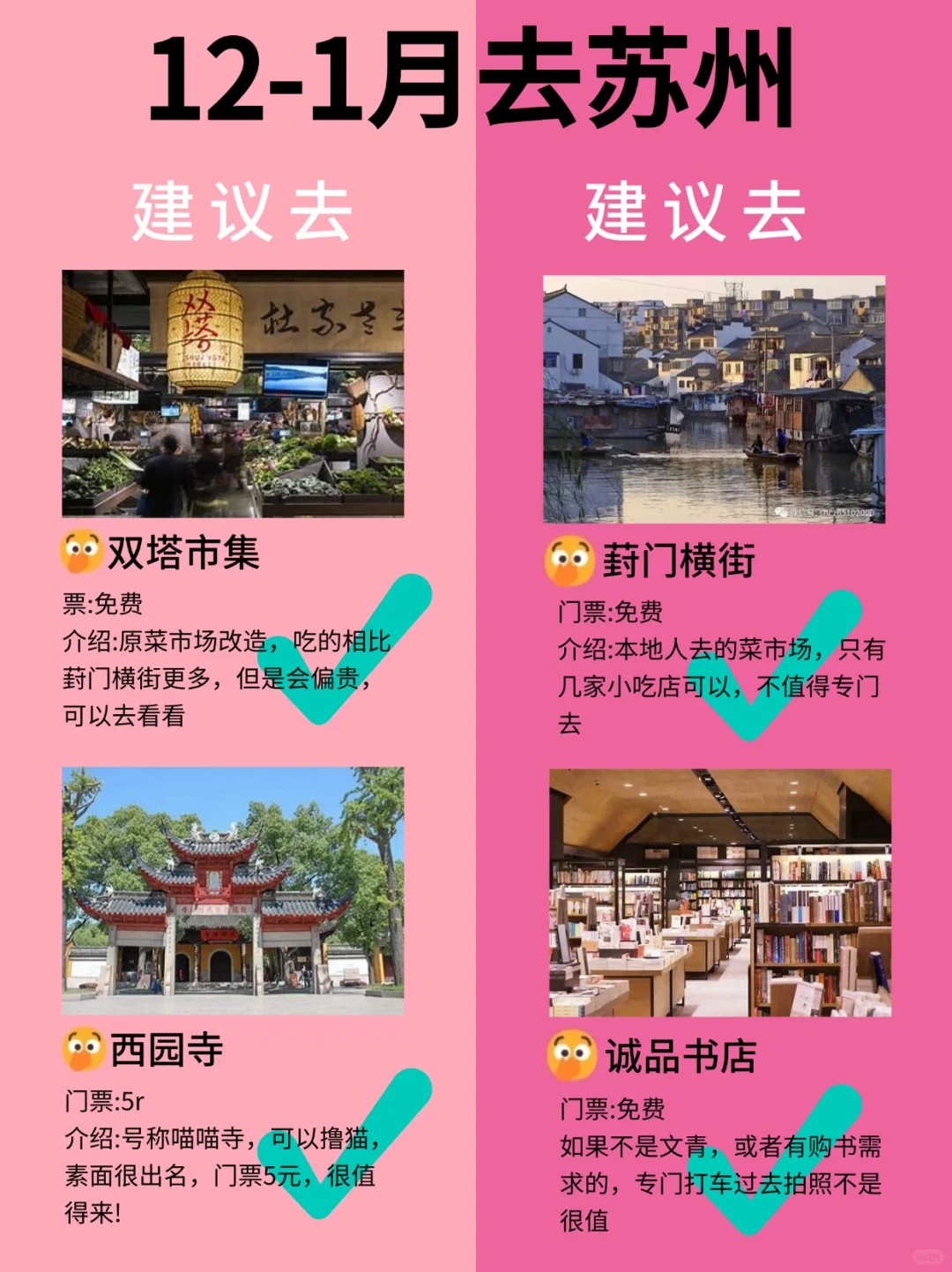 苏州12月景点红黑榜📍建议去🆚不建议去