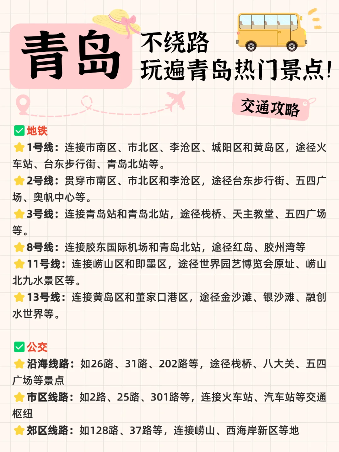 不绕路，玩遍青岛热门景点！！