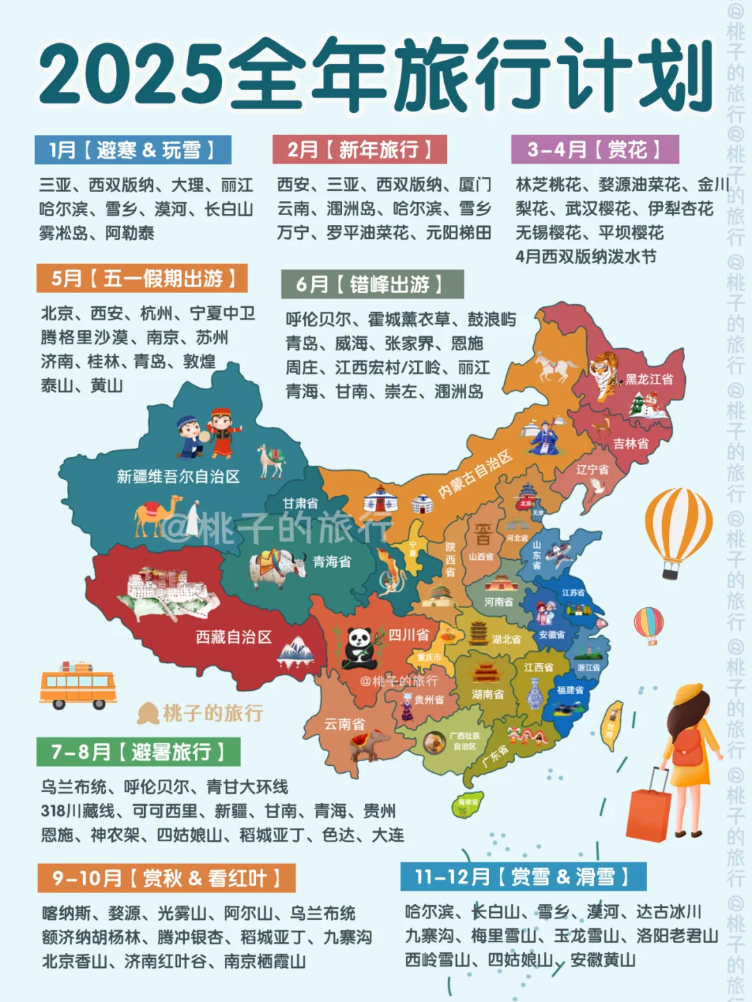 2025全年旅行计划✨按月份解锁最佳旅行地