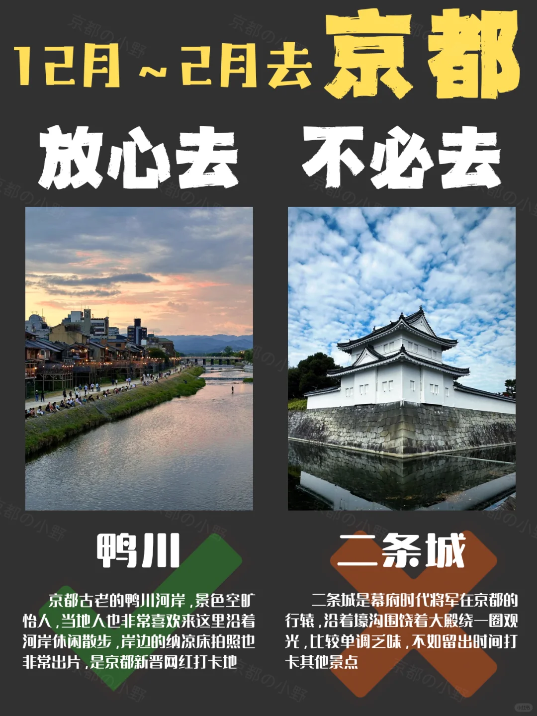 ⚠️12～2🈷️去京都旅游｜放心去✅&不必去❌