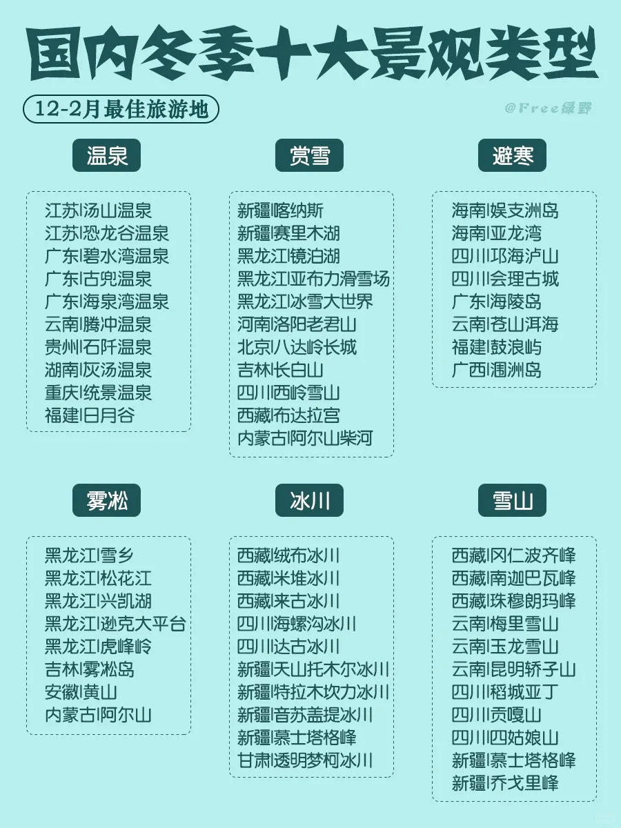 ❄️冬天不知道去哪玩？｜挑一个最近的去吧