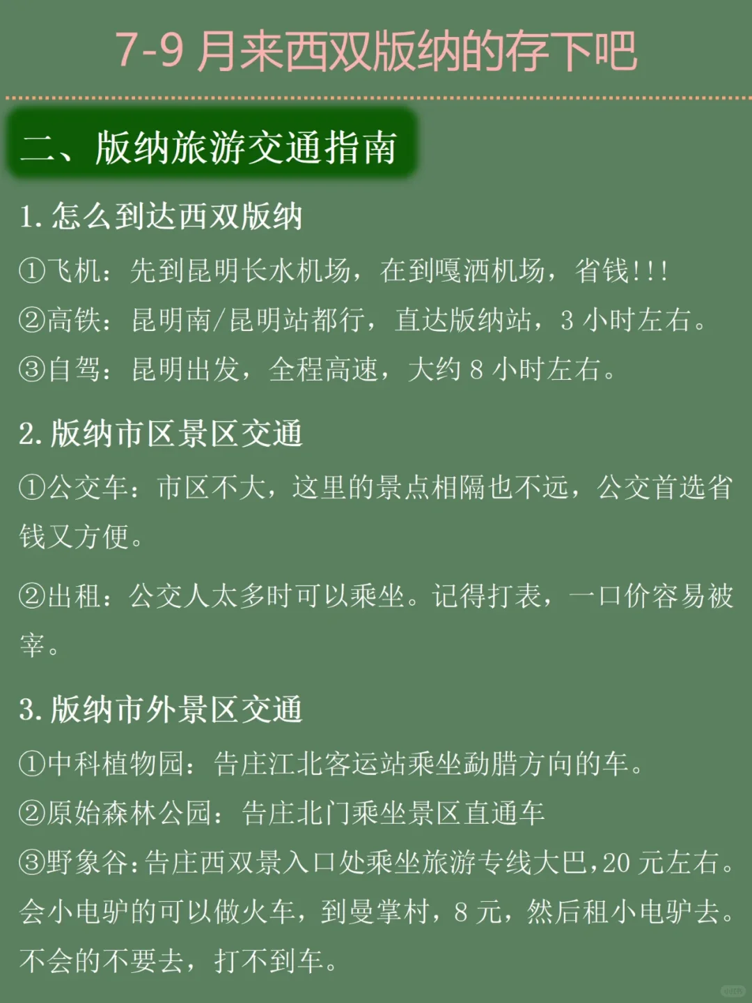 西双版纳会惩罚每个不做攻略就去旅游的姐妹
