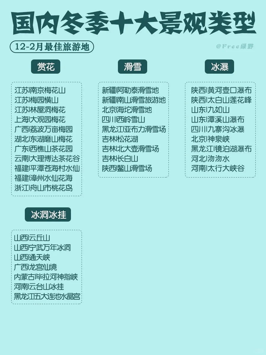 ❄️冬天不知道去哪玩？｜挑一个最近的去吧