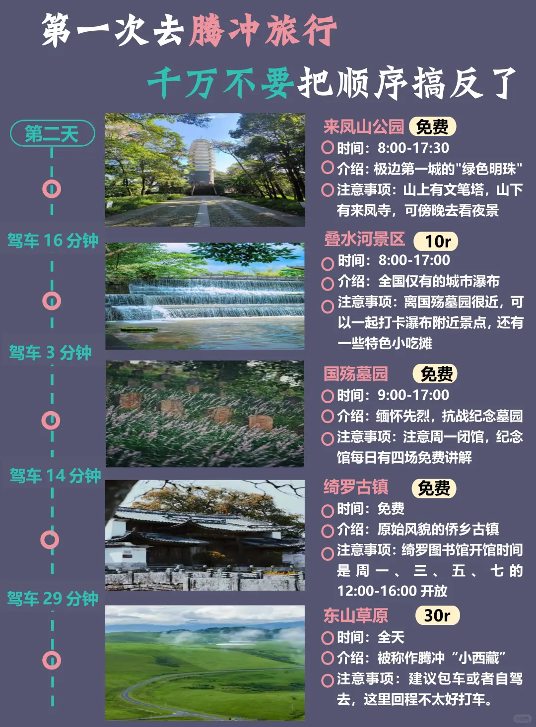 腾冲旅游攻略🏮4天3晚不绕行+避坑！