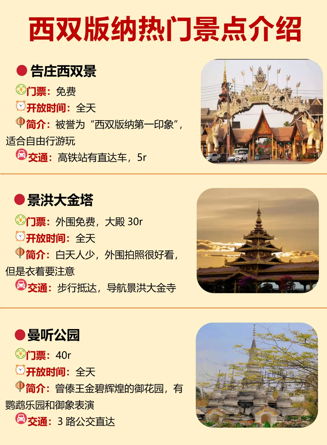 谁懂啊！终于有人把西双版纳旅游讲明白了👏