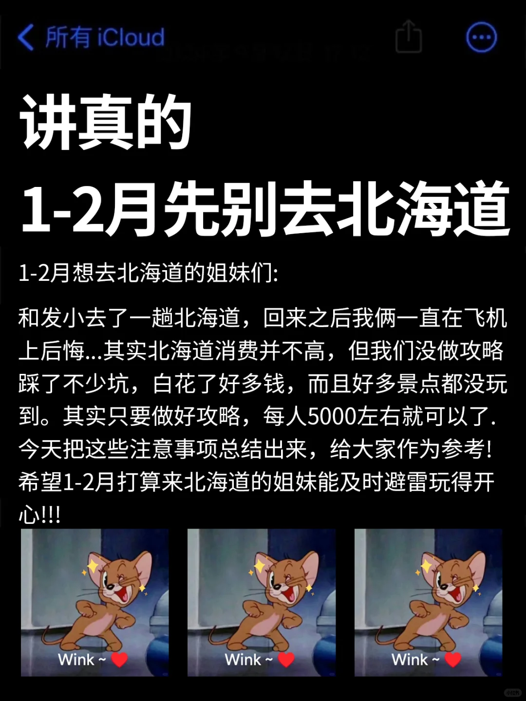 讲真的❗冬季北海道旅游❄️做好攻略再出发～
