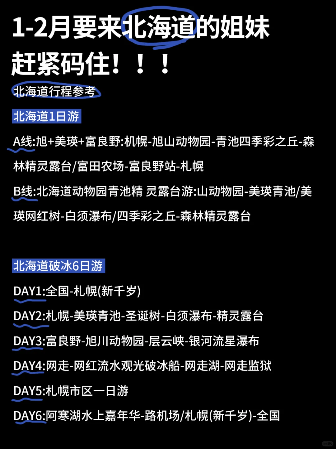 讲真的❗冬季北海道旅游❄️做好攻略再出发～