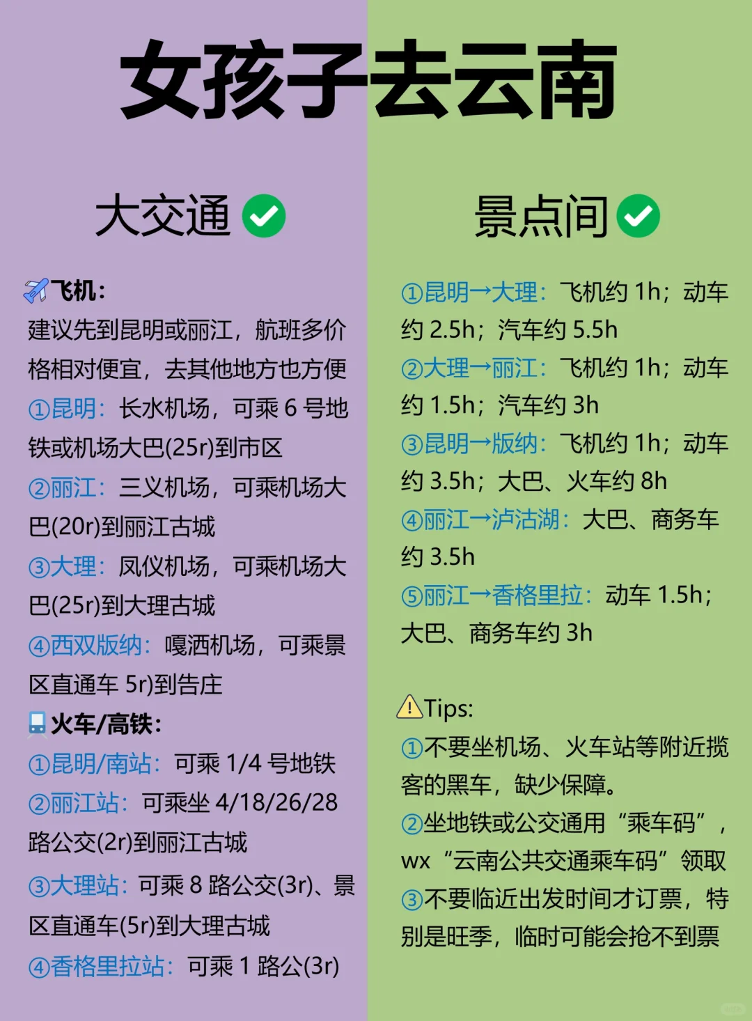云南旅游攻略✔️女孩子第一次去云南怎么玩