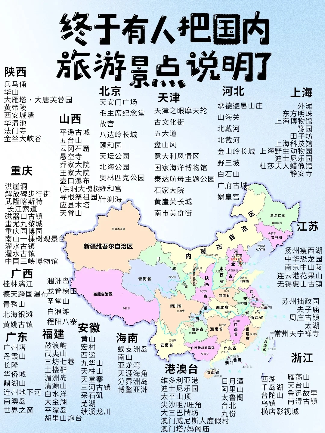 公主们👸国内旅游景点整齐好了，请收藏