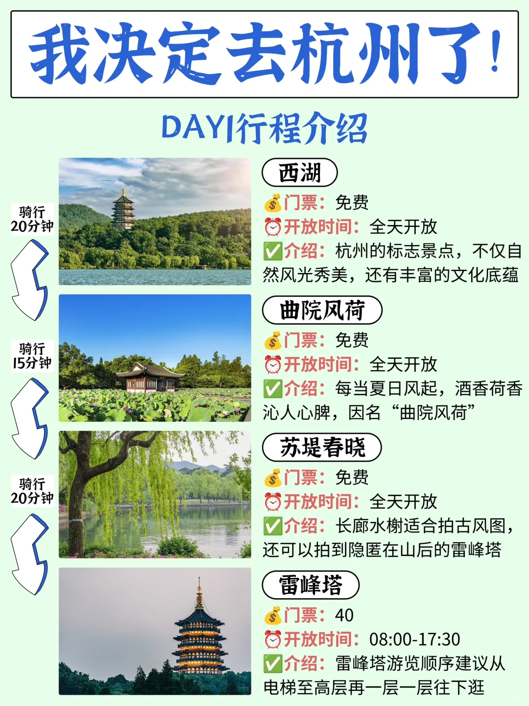 我决定了！10月去杭州玩三天