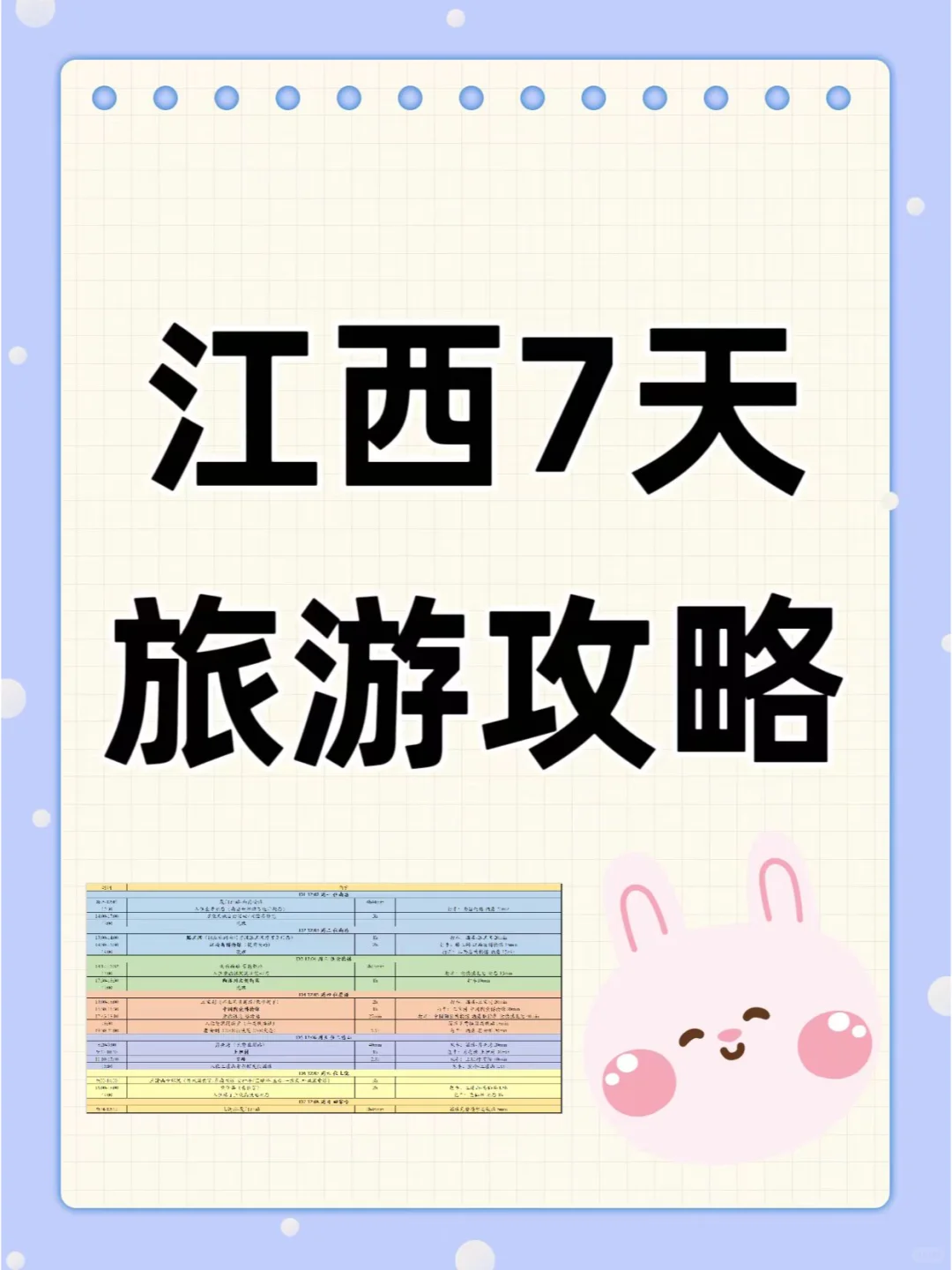 超详细【江西】一周旅游攻略（附预算）