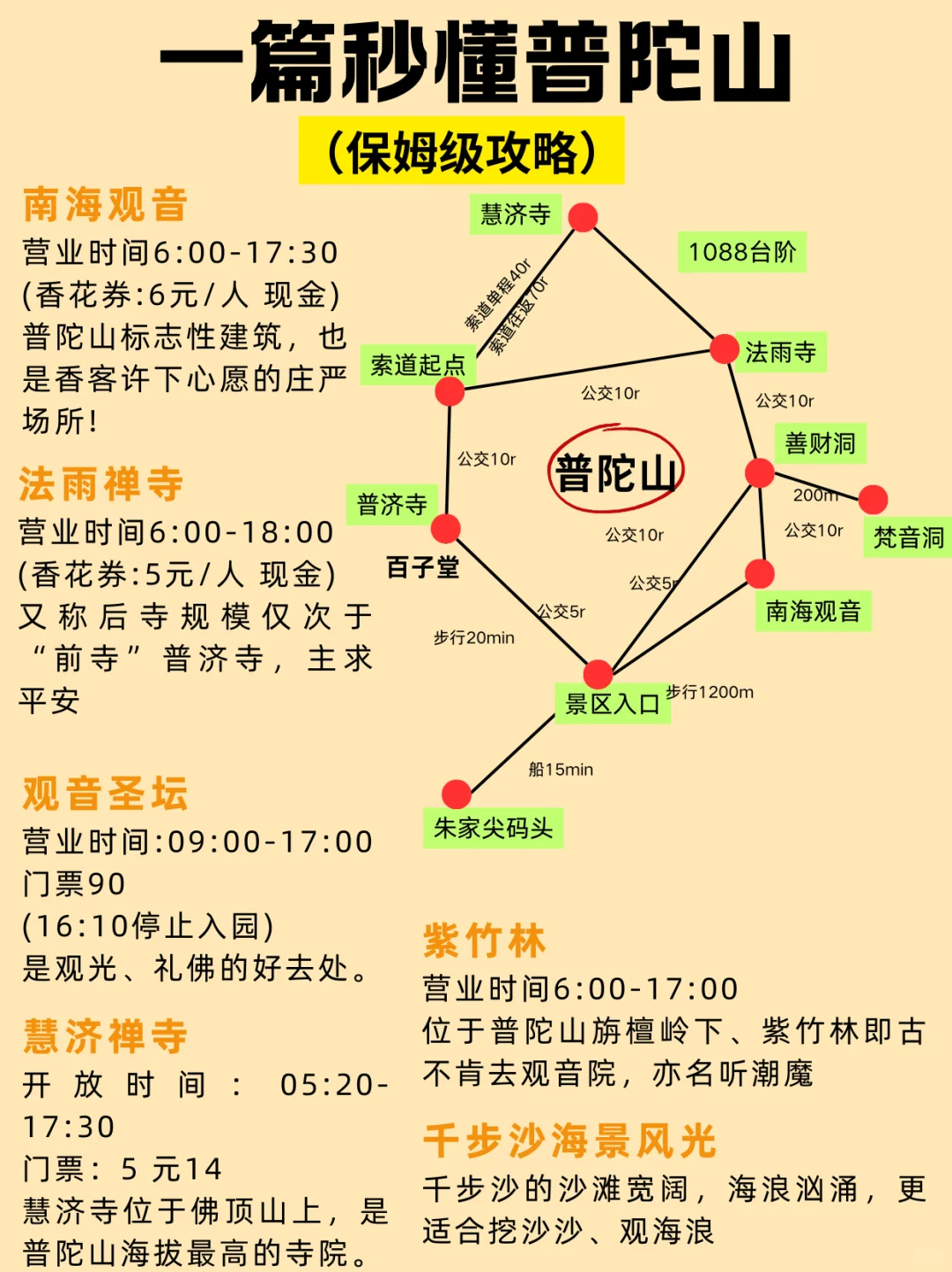 普陀山旅游攻略｜一篇秒懂普陀山景点