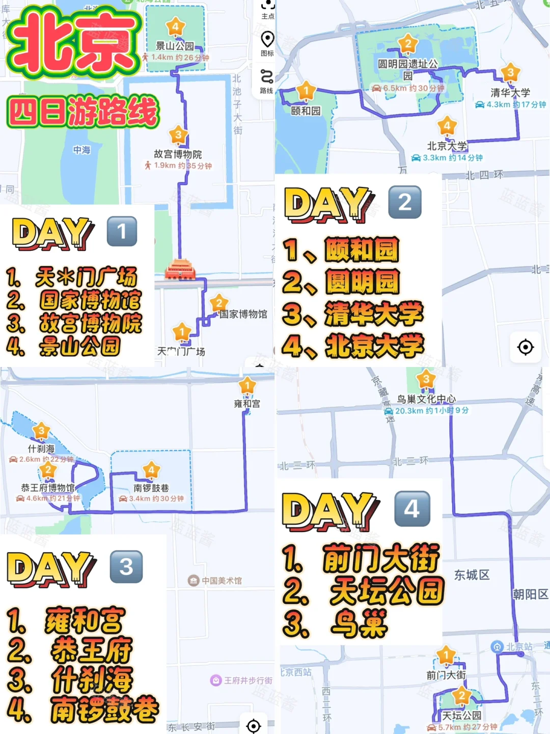 北京旅游攻略‼️直接抄作业‼️4天3晚附路线✅