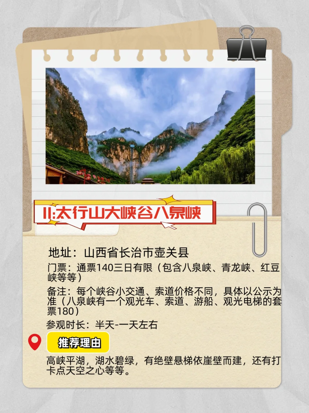 2025最新版山西必去景点