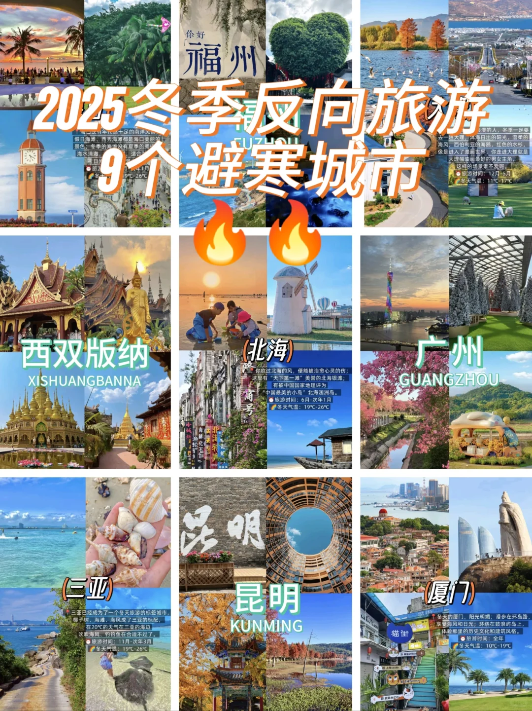 冬季反向旅游9个避寒城市🏝收藏好啦‼️