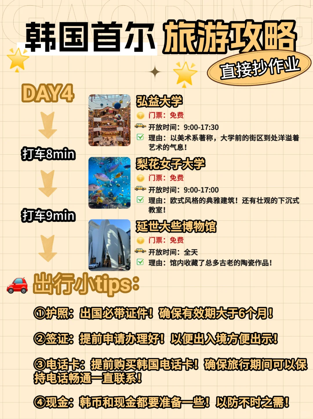 🫶韩国首尔懒人版攻略｜超详细齐全版🔎