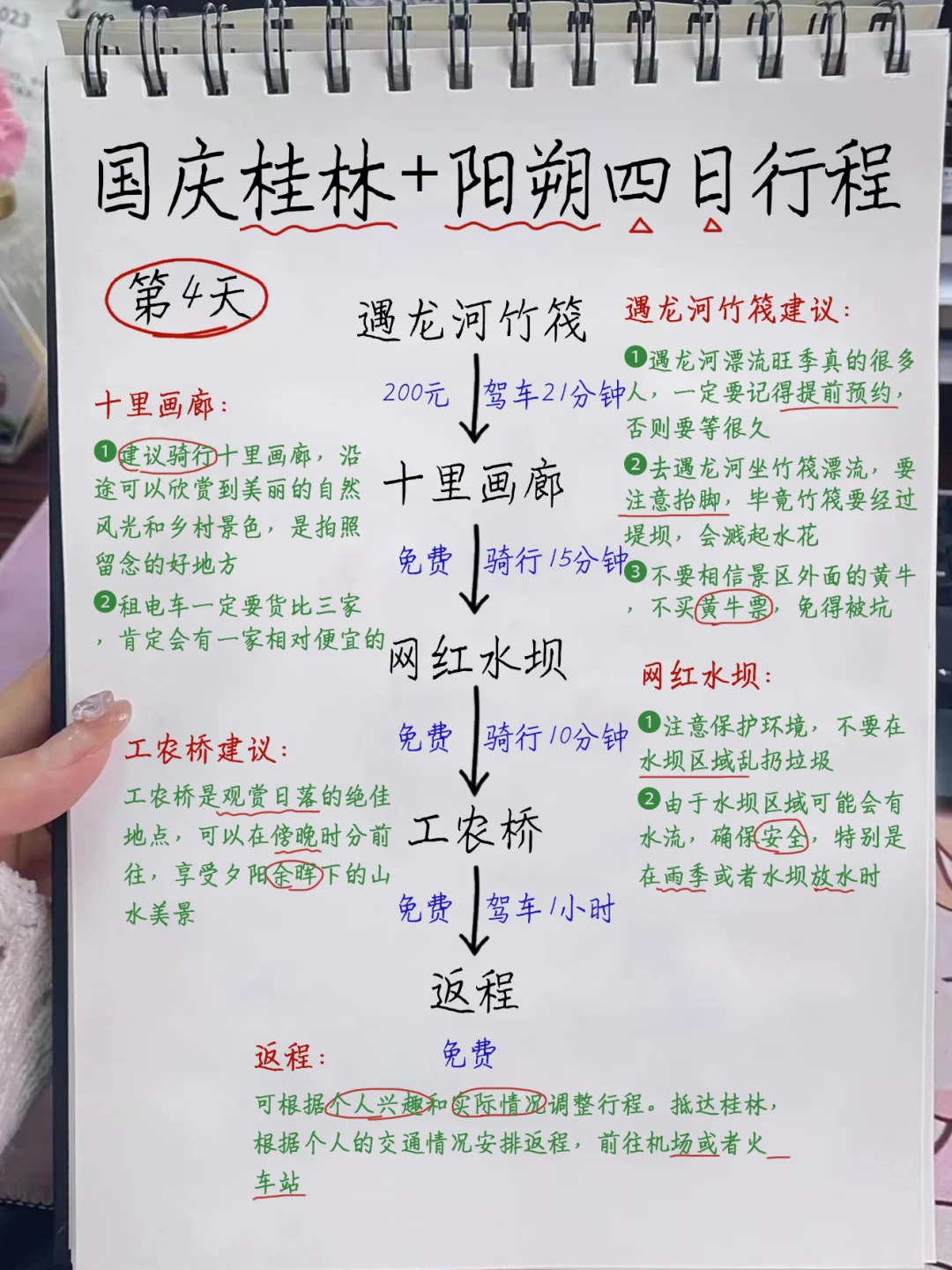 不绕路版！国庆去桂林➕阳朔四日行程安排