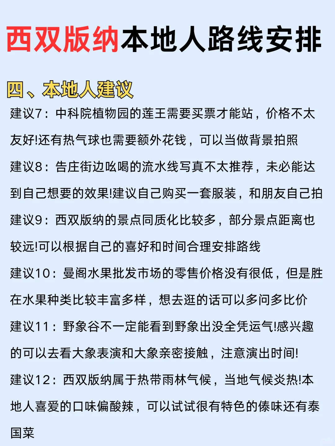 1月春节西双版纳旅游攻略🔥一定要看👀
