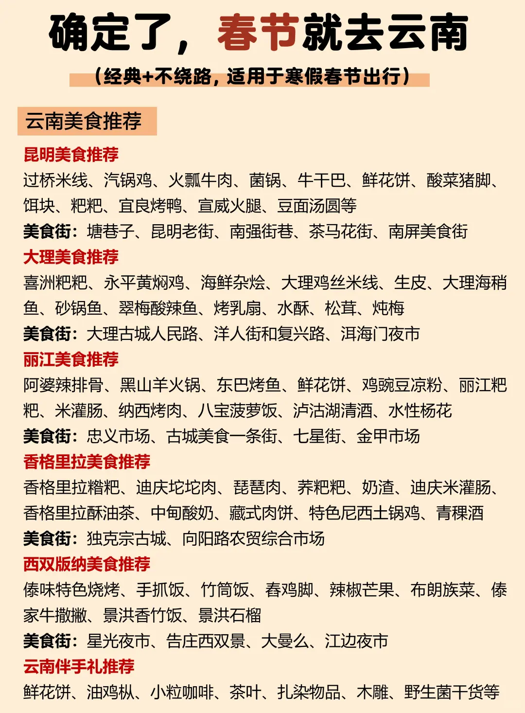终于有人把1~2月云南旅游攻略讲清楚😭
