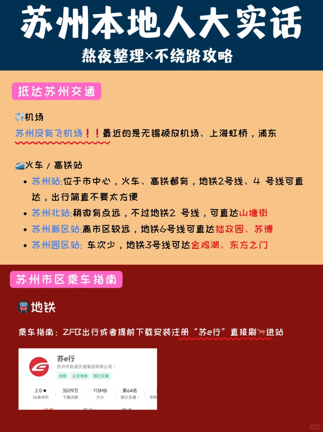 闺蜜熬夜做的苏州旅游攻略，直接抄作业📝