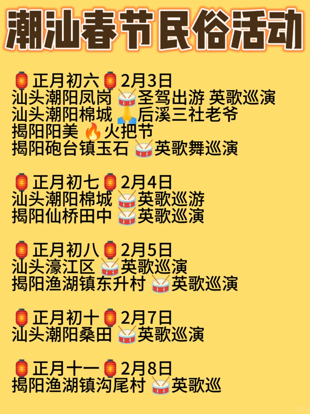 听劝😭1-2月来潮汕的姐妹👭赶紧码住