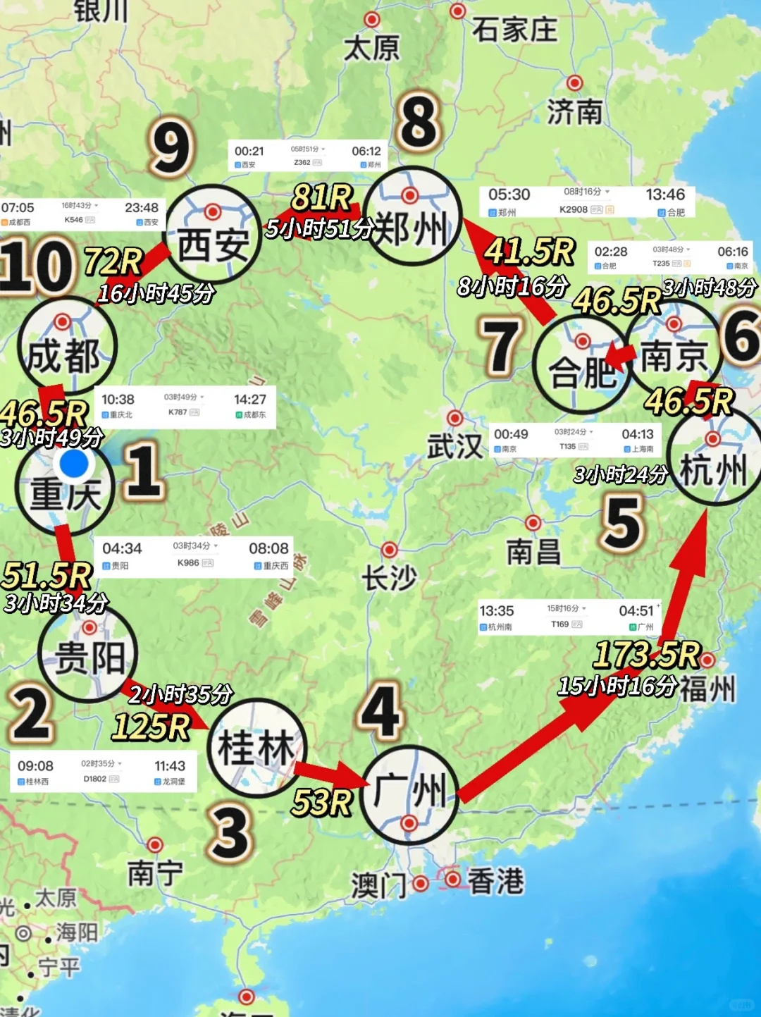 特种兵极限穷游119个景点（含路线）