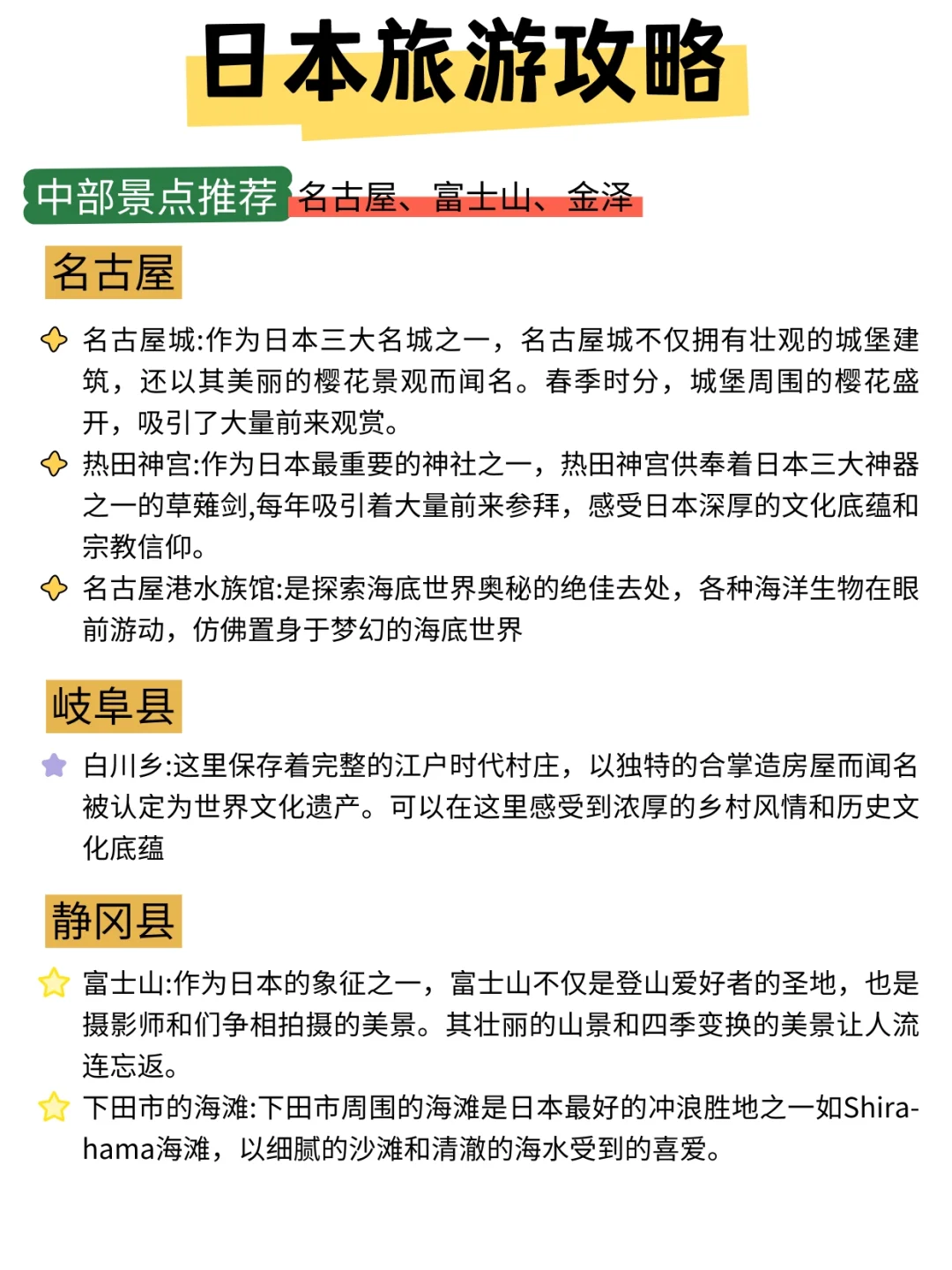 终于把日本旅游说明白了❗要去的抄作业