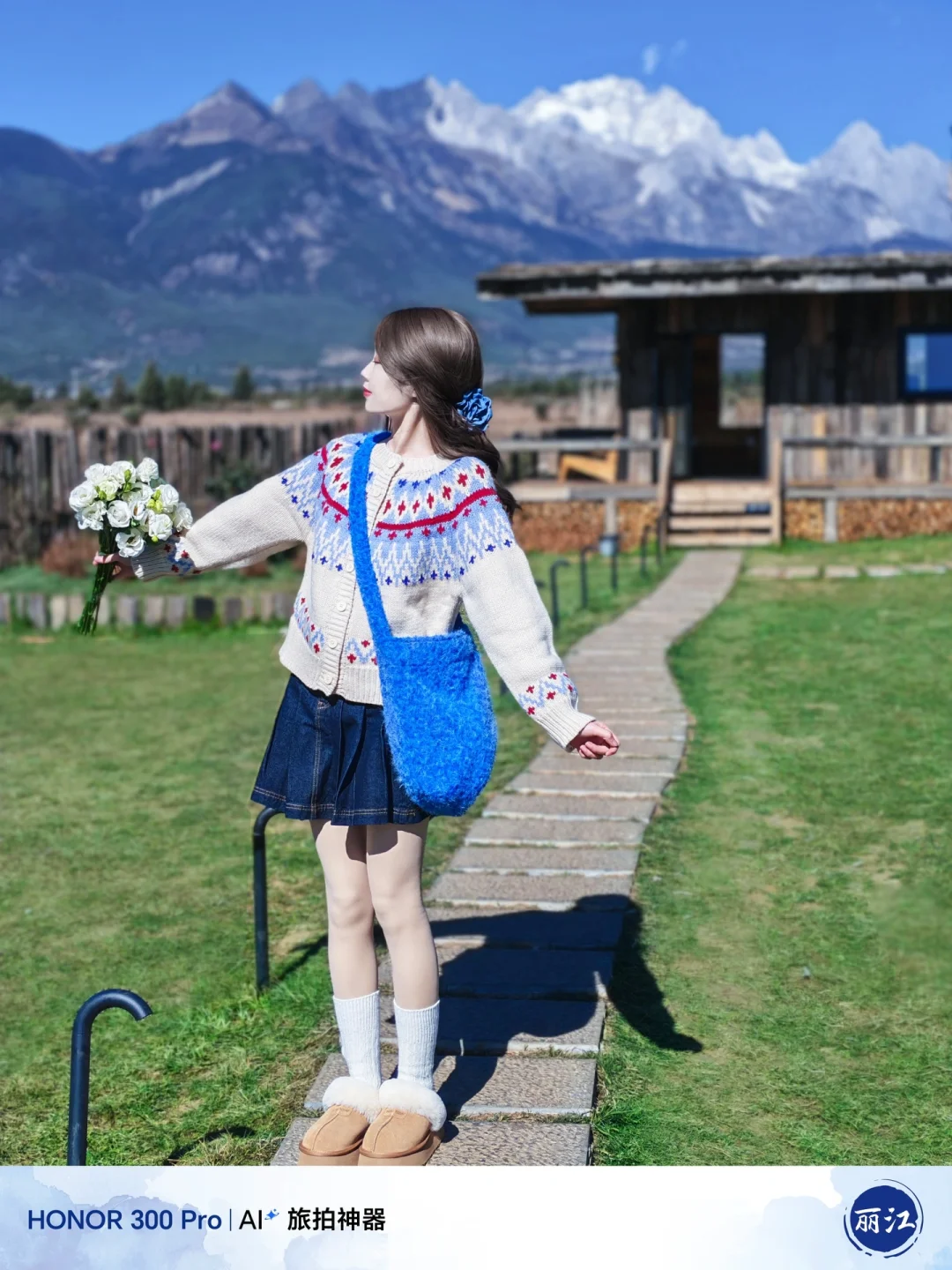 冬日旅行电影感拍照 | 与雪山合影的瞬间