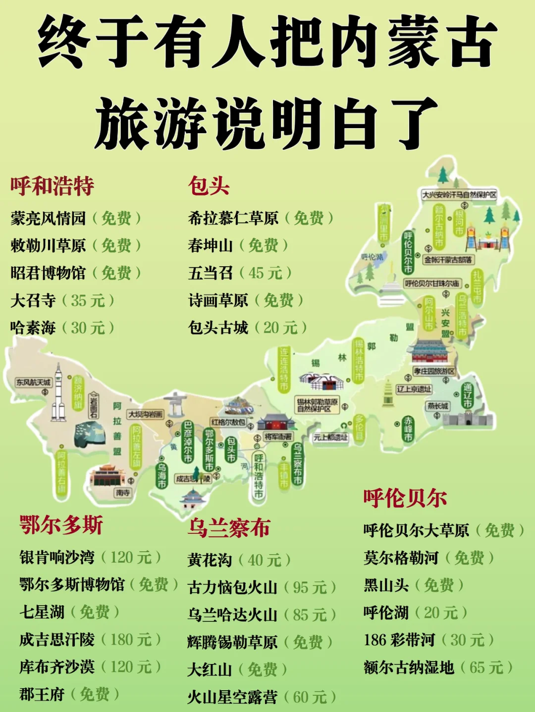 谁懂啊😭终于有人把内蒙古旅游说明白了❗