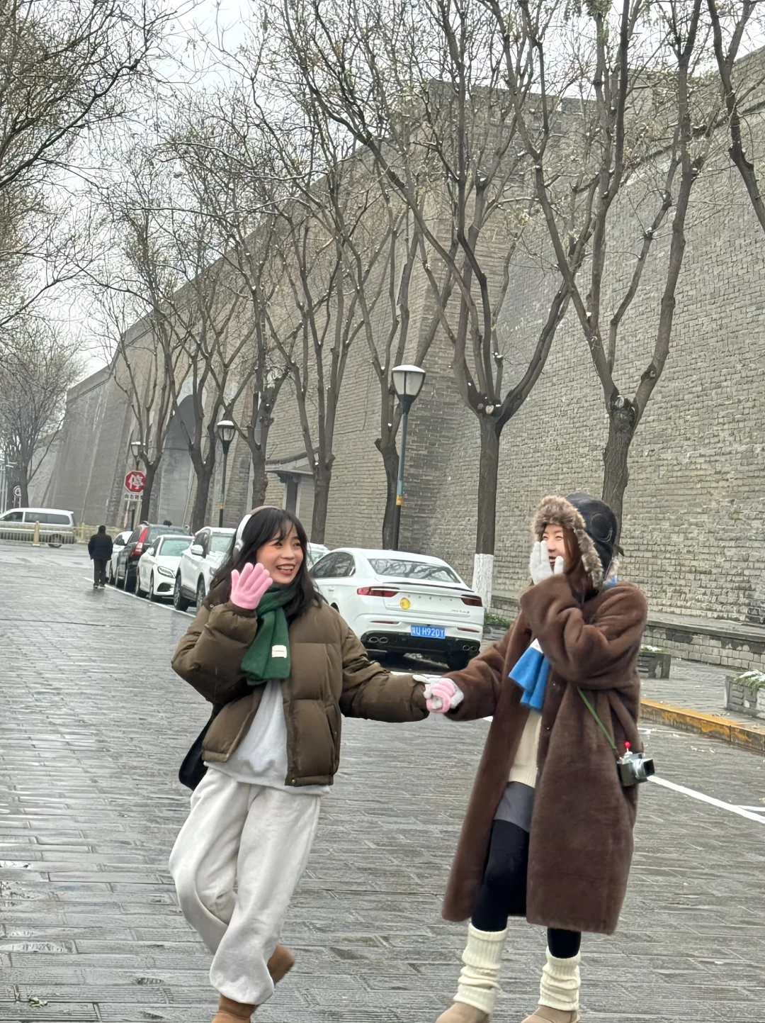 1.26俩抠搜女生西安已回，巨冷🥶全副武装了