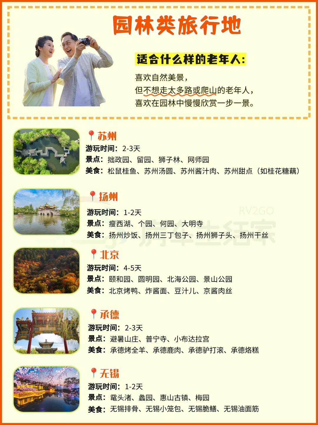 适合带父母去旅行目的地盘点📍按喜好分类
