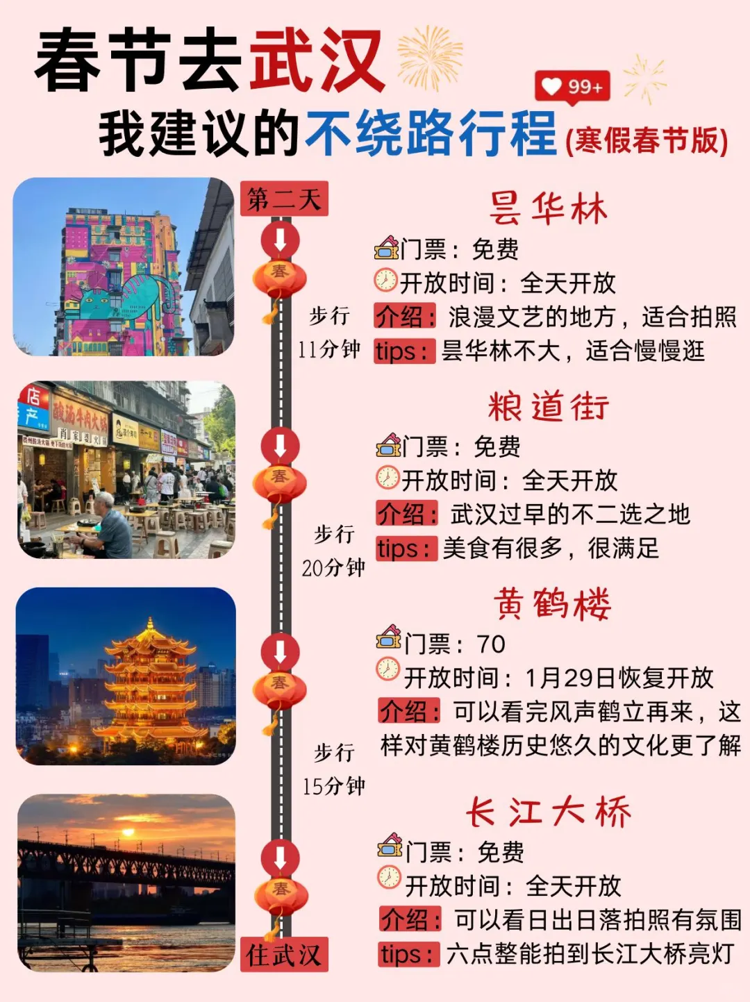 存下吧‼️这才是春节去武汉的正确游玩攻略