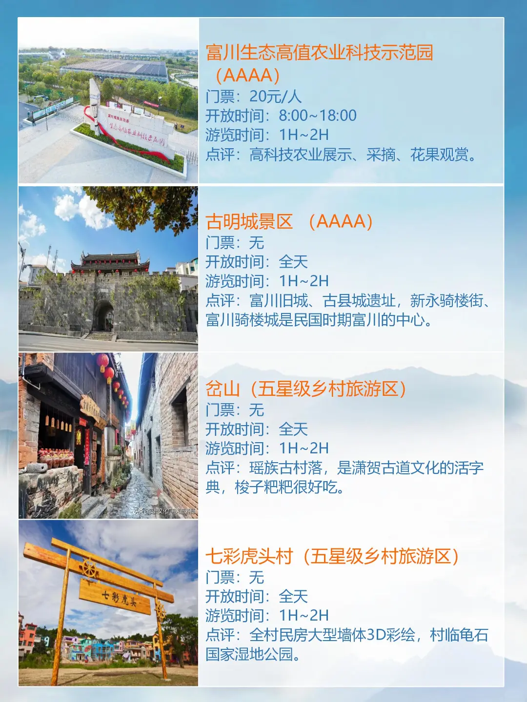 贺州富川❤️16个旅游景点推荐❤️