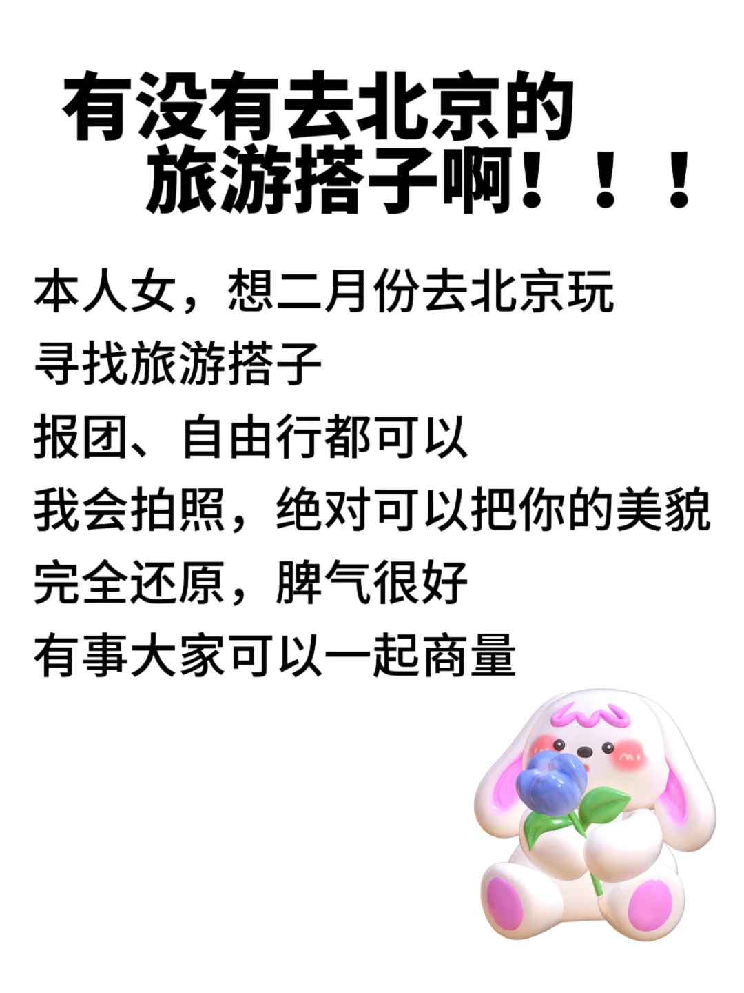 寻找去北京玩的旅游搭子