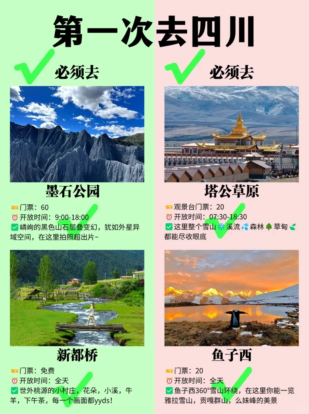 四川旅游4-6天👍🏻蕞新出行攻略+游玩建议