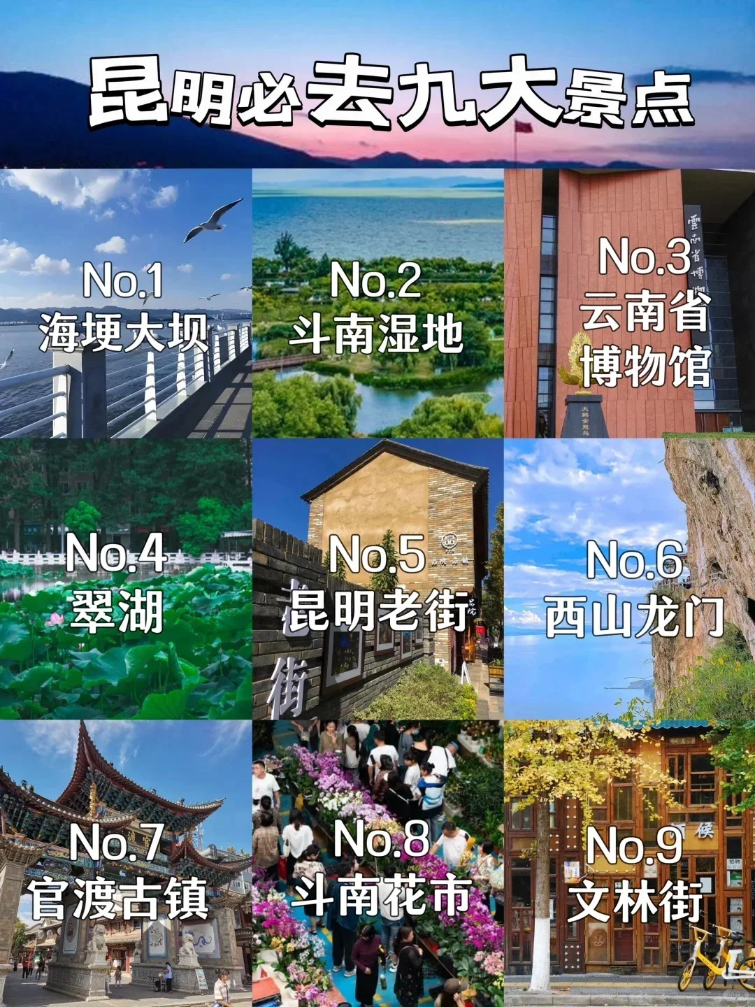 昆明必去九大景点🗺️Citywalk体验春城～