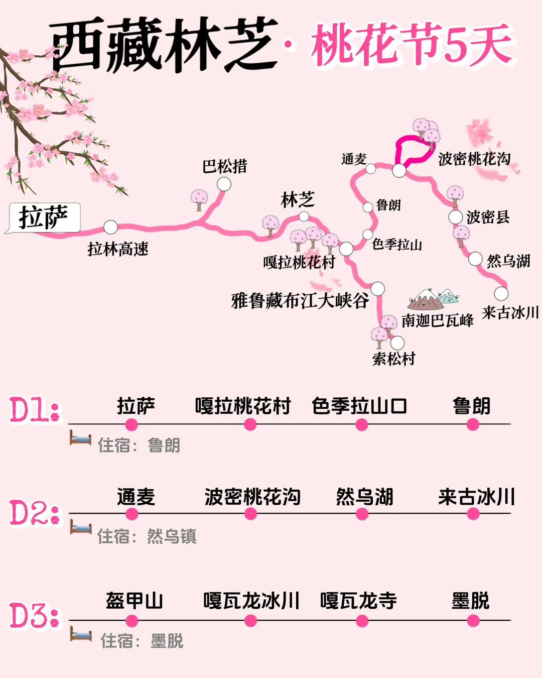西藏林芝超详细旅游攻略✅去看桃花盛开