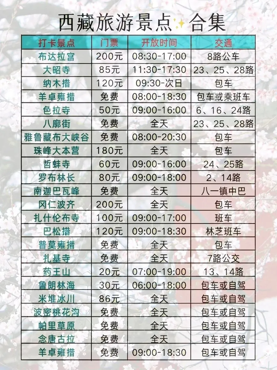 西藏旅游攻略来喽🌸公主们请查收